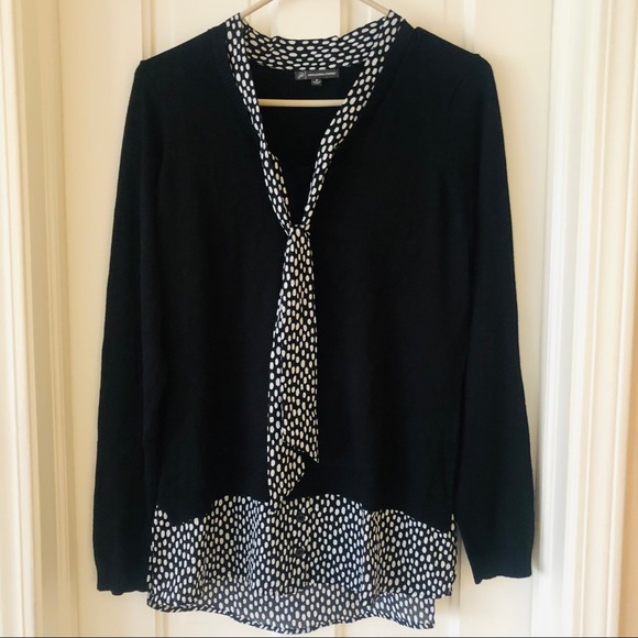 ADRIANNA PAPELL V-neck Twofer Sweater - Picture 4 of 10